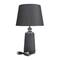 Black Cement Modern Table Lamp, 24" x 14" x 14"